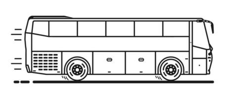 Electric Transport Bus Vector Clipart EPS