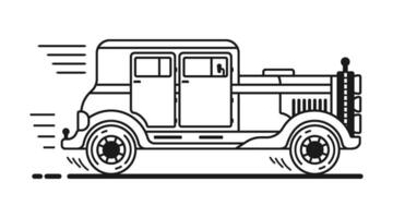 Vintage Car Vector Clipart EPS