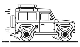 Army Vehicle Vector Outline EPS