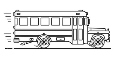 colegio autobús clipart vector eps