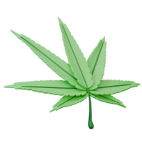 Cannabis Marihuana Blatt 3d machen minimal Stil Symbol Element. png