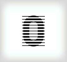 número 0 0 escanear línea logo icono diseño, vector ilustración. el número 0 0 formado por el combinación de líneas. creativo plano diseño estilo.