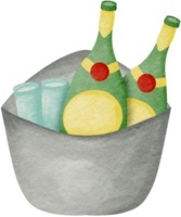 Champagne e bicchiere png