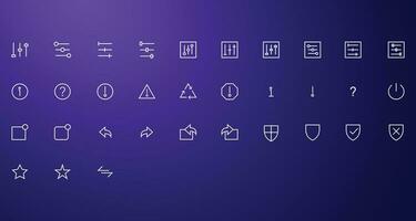 UI Design flat Icon Pack Vector web icons, Basic Ui Icons. Vector illustration