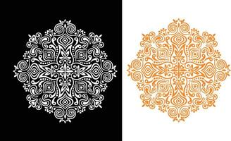 Golden Abstract mandala design-decorative-vector-illustration vector