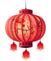 AI generated illustration of chinese lantern ai generative png