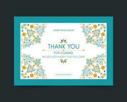 colorful patterned wedding thank you cards vector