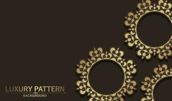 luxury ornament circle border design card vector