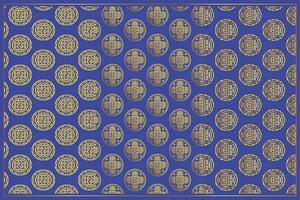 Gold Chinese Characters on Blue Background vector