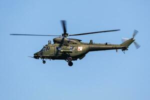 Polish Army PZL W-3 Sokol utility transport helicopter. Aviation and military rotorcraft. photo