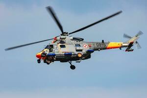 Polish Navy PZL W-3 Sokol utility transport helicopter. Aviation and military rotorcraft. photo