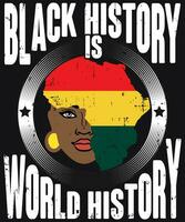 Black HISTORY IS WORLD HISTORY 2 vector