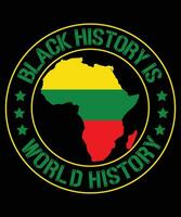 Black HISTORY IS WORLD HISTORY vector