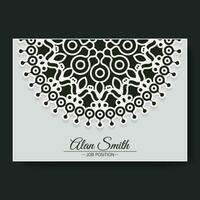 mandala style business card design vector