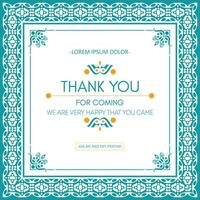 colorful patterned wedding thank you cards vector