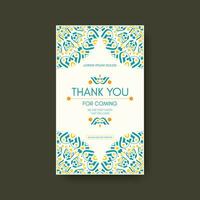 colorful patterned wedding thank you cards vector