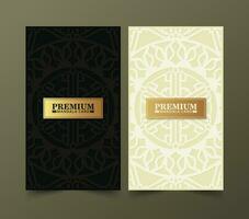 elegant gold pattern card design vector