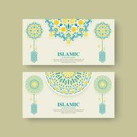 Colorful Ramadan kareem card template vector