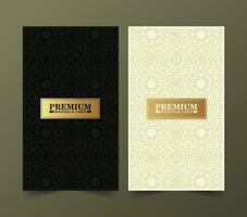 elegant gold pattern card design vector