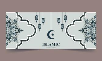 islamic ramadan kareem card design vector