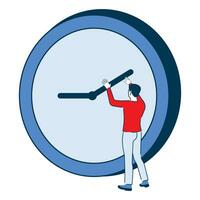 Time Management concept illustration with People in various activities of Time Management. Vector illustration eps10