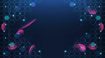 Abstract background with hexagon shapes and wave flow. Vector illustration eps10