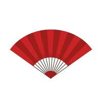 rojo chino y japonés asiático oriental admirador. plano estilo sencillo vector icono ilustración aislado en blanco antecedentes