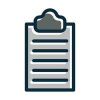 Clipboard Vector Thick Line Filled Dark Colors