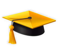 Graduation Cap Isolated On Transparent Background png