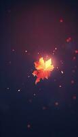 AI generated 4K Colorful leaf AMOLED Wallpaper for Mobile photo