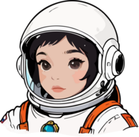 AI generated Astronaut Girl Mascot Logo png