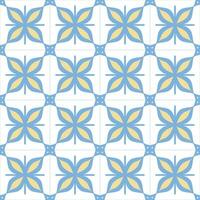 Abstract traditional greek or mediterranean background made of tiles, vector seamless pattern.