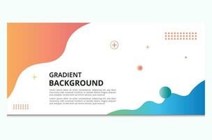 Colorful template banner with gradient.  Liquid shape and gradient colorful background. vector