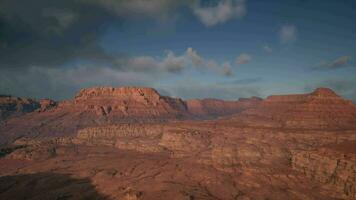 Aerial view of red rock canyon video