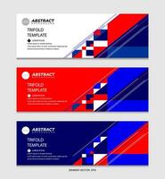 vector abstract banner template set with geometric shapes