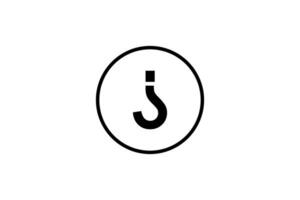 inverted question mark icon. icon related to confusion. line icon style. simple vector design editable