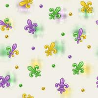 Seamless pattern with scattered fleur de lis sign vector