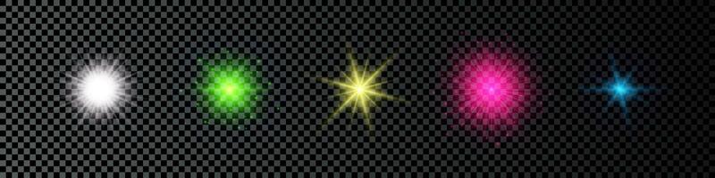 Light effect of lens flare vector