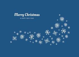 Merry Christmas background with snowflakes vector