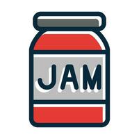 Jam Vector Thick Line Filled Dark Colors