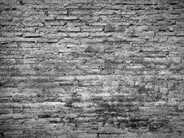 Mossy and weathered brick wall masonry for background photo