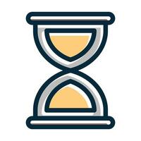 Hourglass Vector Thick Line Filled Dark Colors