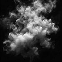 AI Generated Isolated Smoke Overlay Background photo