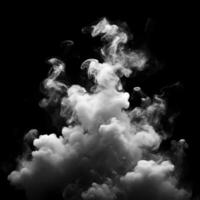 AI Generated Isolated Smoke Overlay Background photo