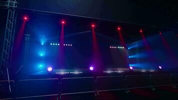 Free stage with lights from lighting devices video