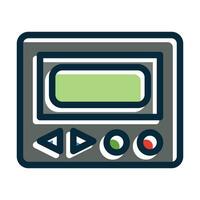 Beeper Vector Thick Line Filled Dark Colors