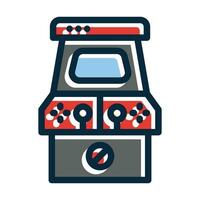 Arcade Game Vector Thick Line Filled Dark Colors