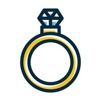 Ring Vector Thick Line Filled Dark Colors