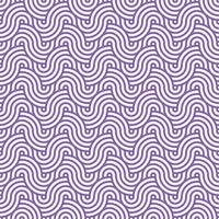 Purple seamless abstract geometric japanese circles lines and waves pattern vector