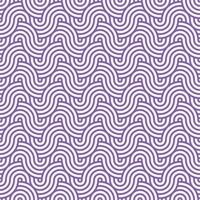 Purple seamless abstract geometric japanese circles lines and waves pattern vector